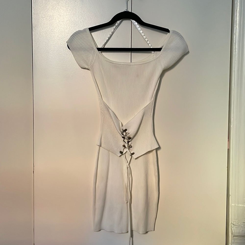Corset Ribbed Mini Dress